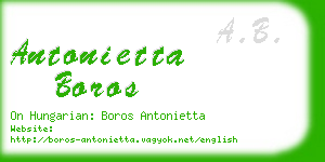 antonietta boros business card
